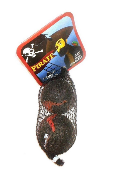 2 pirate knikkers 42mm 4126