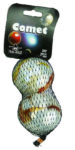 2 Comet knikkers 50mm 4038