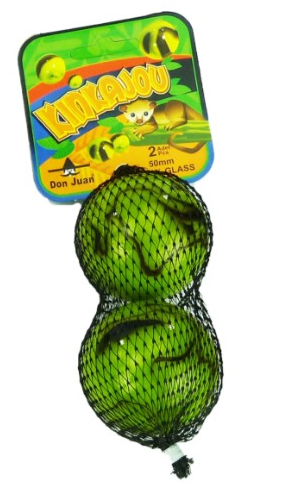 2 Kinkajou knikkers 50mm 4087