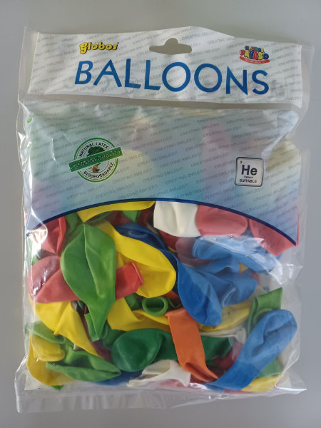 Zak 100 Ballonnen 100% latex ass. 1011