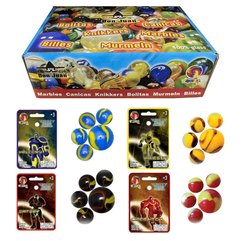 Dsiplay 20+1 knikkermix Robots 4195