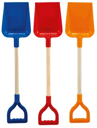 Schep kunststof houten steel 56 cm. 121