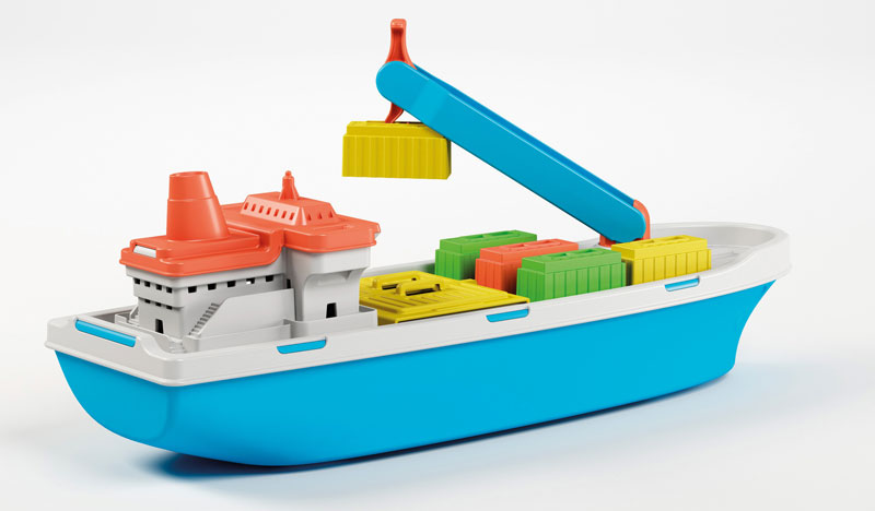 Vrachtschip met containers 40 cm. 837
