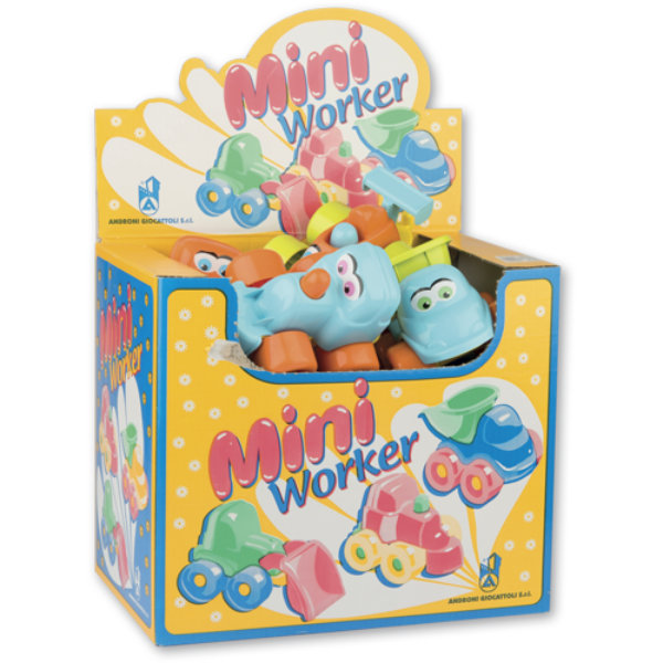 12 mini worker autos in display 6603-000