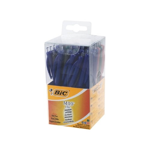 50 Bic M10 pen assorti in drum