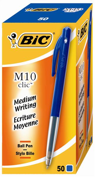 50 Bic M10 pen in doos blauw