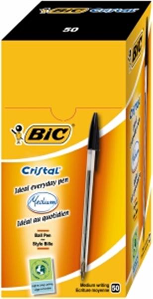 50 Bic Cristal in doos zwart