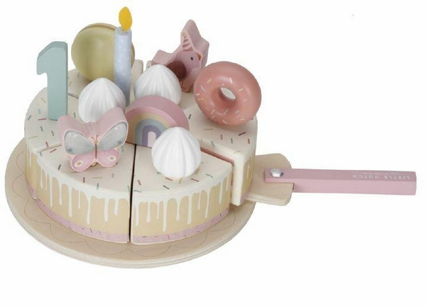 Little d.verjaardagstaart roze LD8015