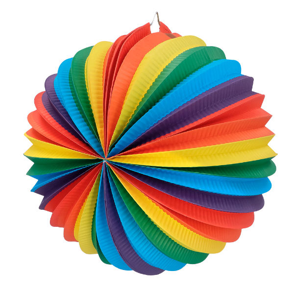 Ballonlampion Regenboog 22cm 30418