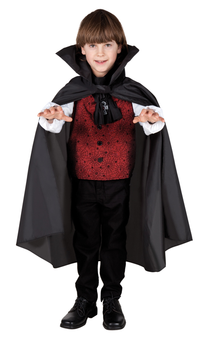 Vampire kindercape zwart 75cm 96924