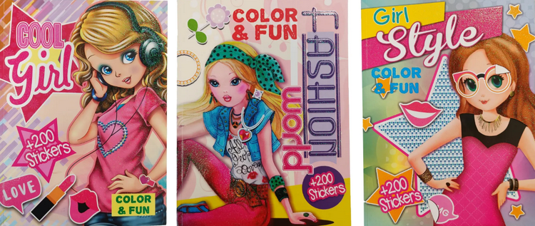 Color en fun fashion world + 200 sticker