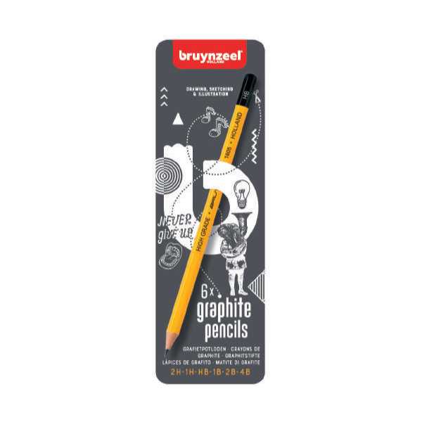 Bruynzeel 6 grafietpotloden in blik