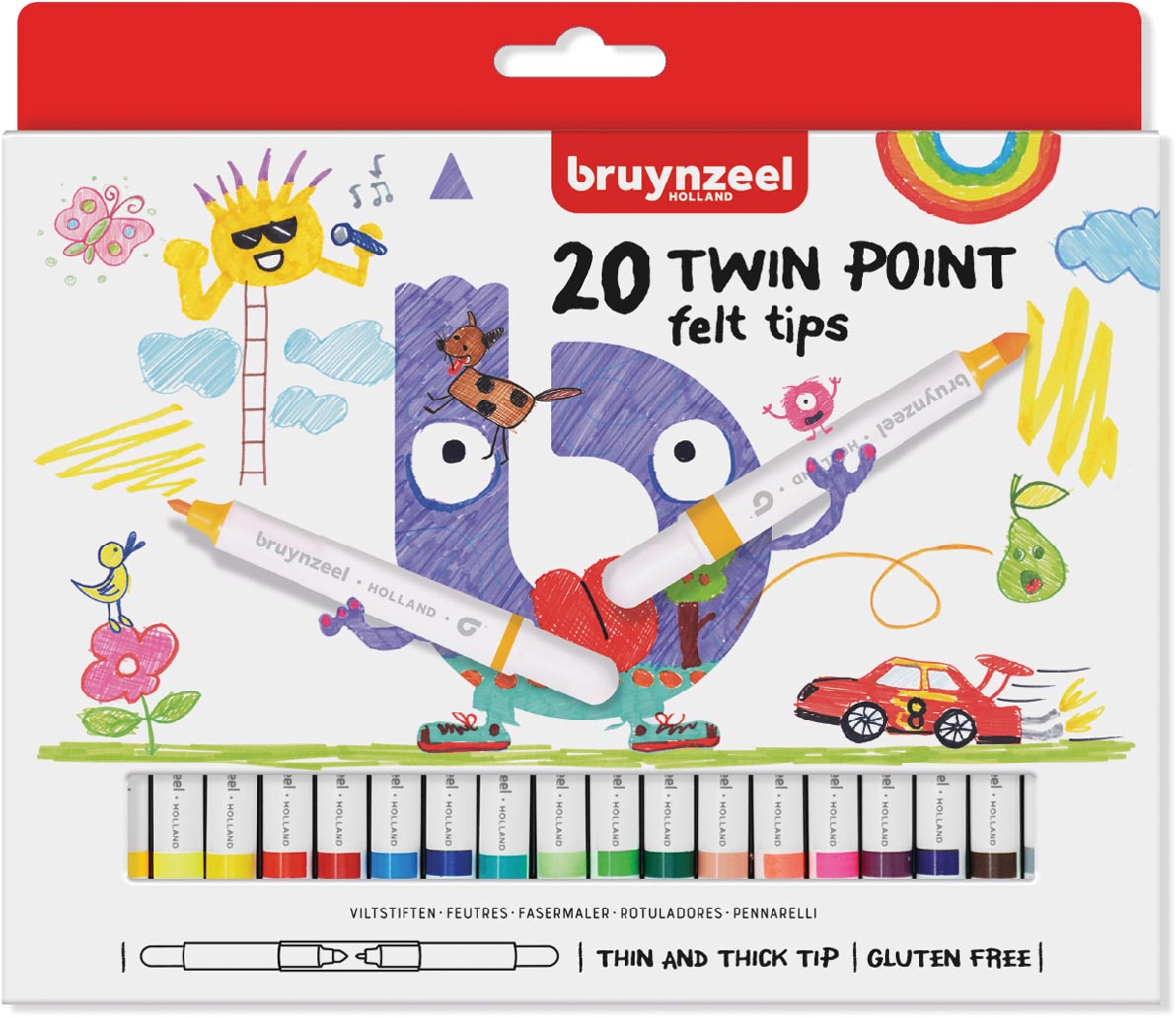 Bruynzeel 20 twin felt tip point 6012502