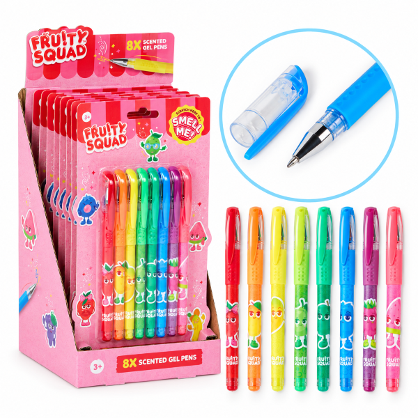 8 fruitysquad gelpen met geur FS253001
