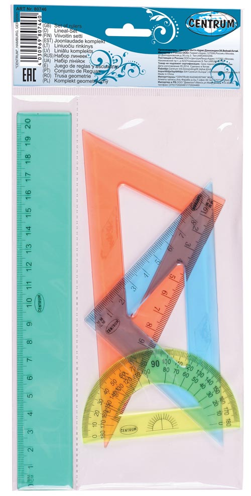 Tekenset 4 dlg in etui Centrum 80746