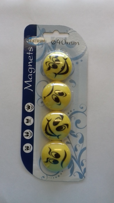 4 Whiteboard Smiley magneten 82111