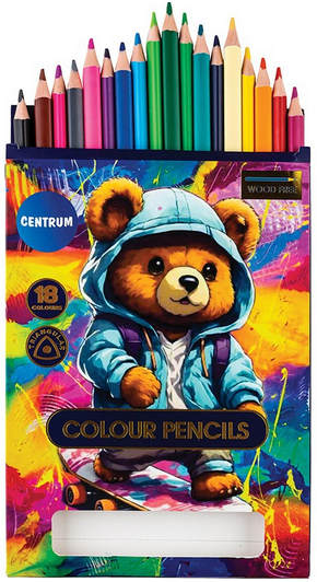 18 kleurpotloden beer17,7 cm 86153