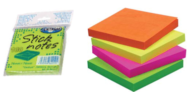24 x 80 sticknotes 76x76mm Neon 82210
