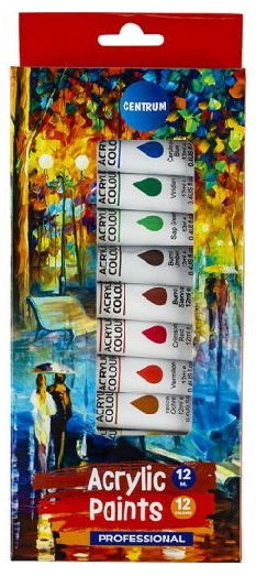 12 tubes acryl paint 83561