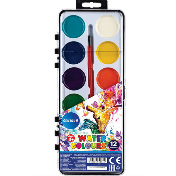 Verfdoos 12 kleuren centrum 82674