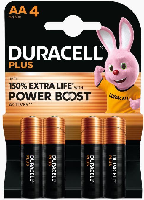 20x4 Duracell P.Boos penlite batterij AA