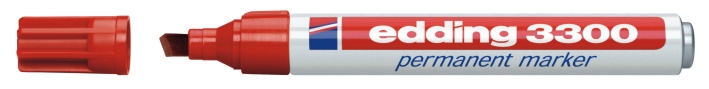 10 Edding 3300 Permanent Markers Rood