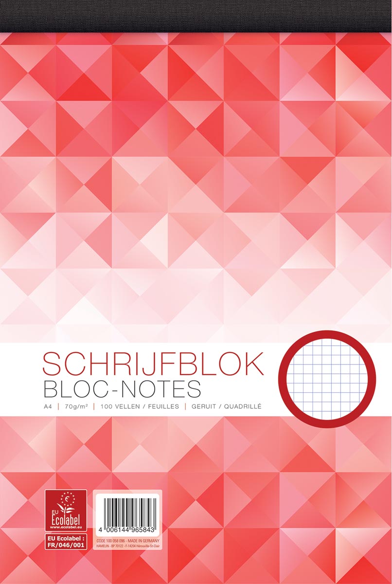 5 schrijfblok Work A4 ruit 5mm 100 vel