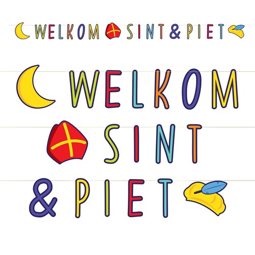 Letterslinger welkom Sint & Piet 447706