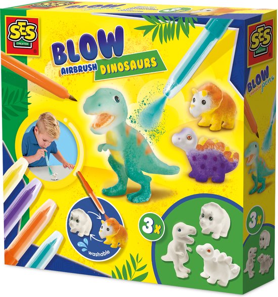 SES blow airbrush pens 3x dino 14295