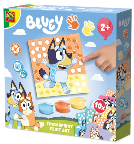 SES Bluey-vingerafdr.verf kunstwerk14091