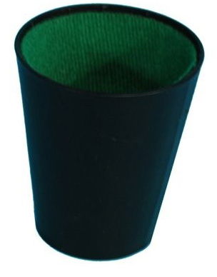 Dobbelbeker vinyl zwart - vilt 730603