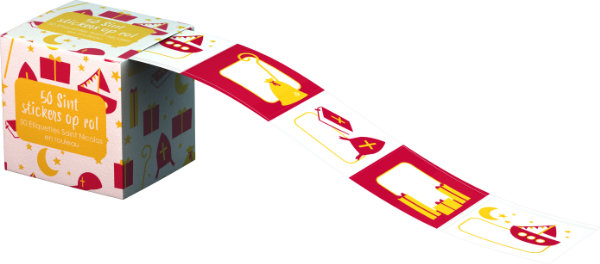 50 Sint naam stickers op rol  LB-09094