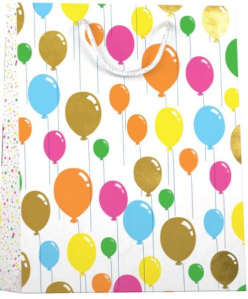 Papieren cadeau tas L Party Neon