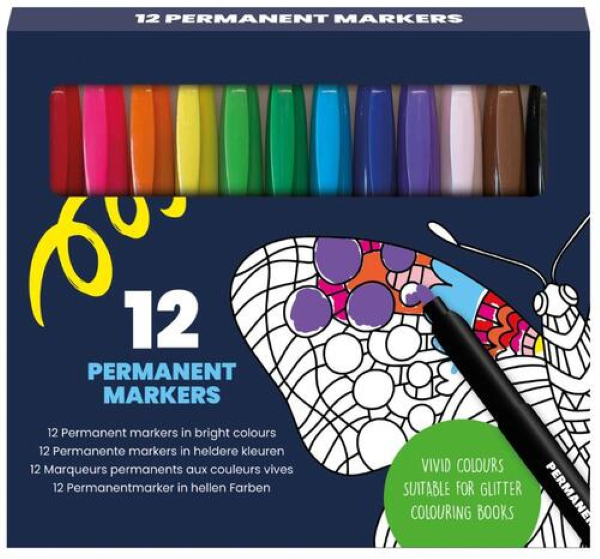 12 Permanent markers