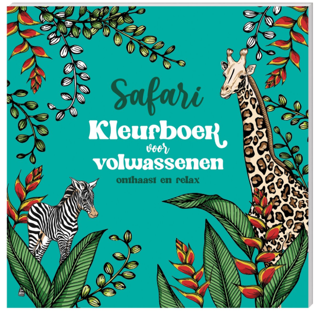 Kleurboek voor volwassenen safari