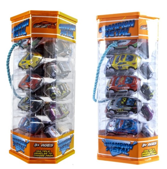 15 die cast auto's in pvc tube 4624