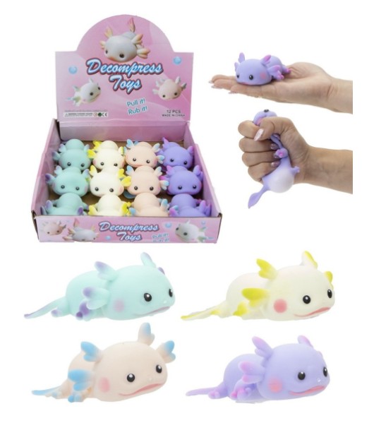 12 Squeeze axolot in display 12 cm. 4716