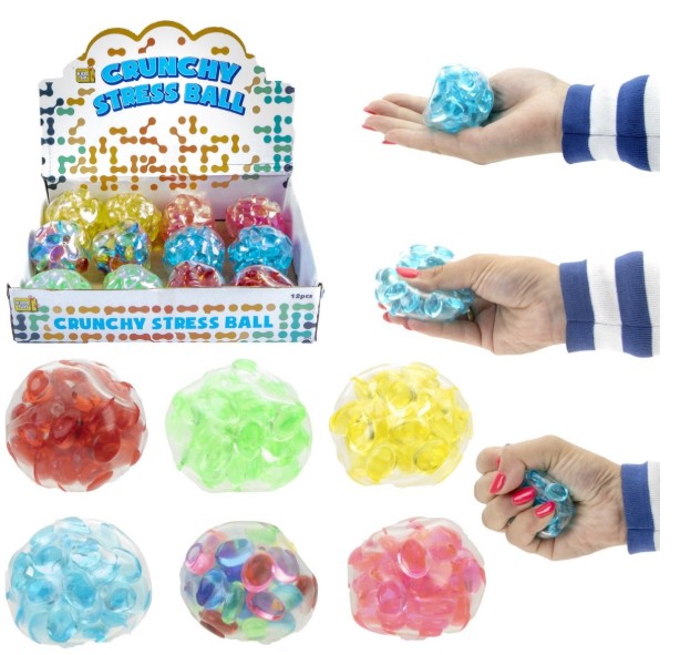 12 x Crisperende ballen met keutels 4704