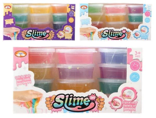 12 Slime/putty crystal+glitter 3ass 9840