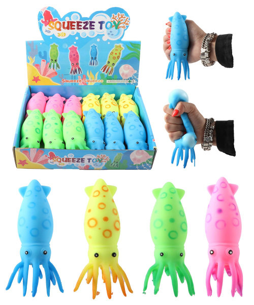 12 squeeze inktvis 15 cm. 9737