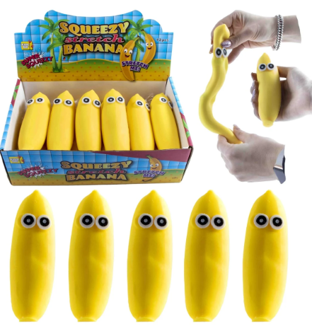 12 Squeeze zand gevulde bananen 19374