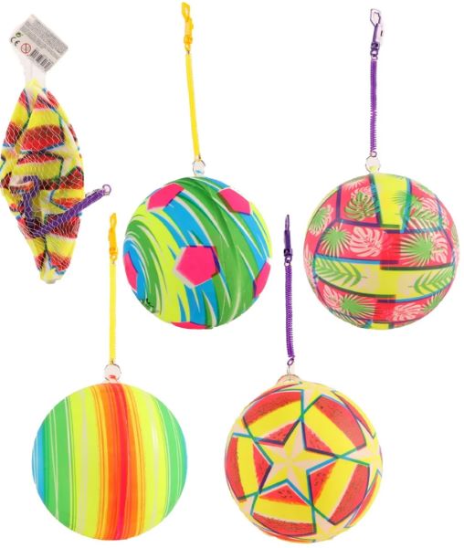 Bal met elastiek 4 ass. 23cm 70gr 4131