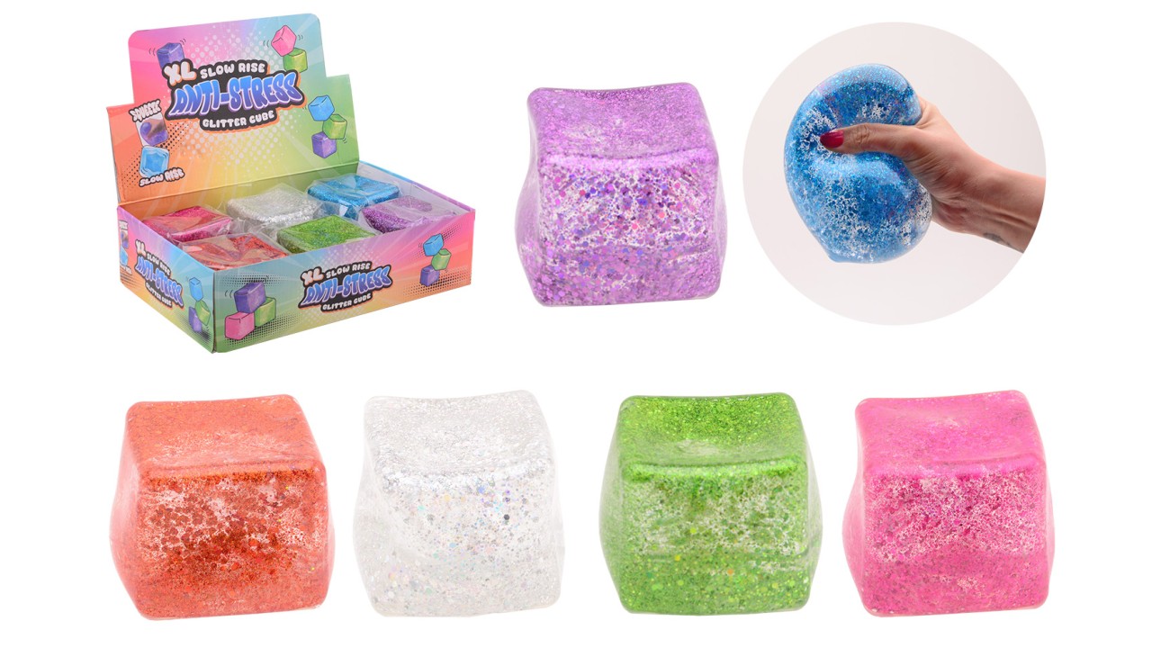 6 Slow Rise XL glitter kubus 24610