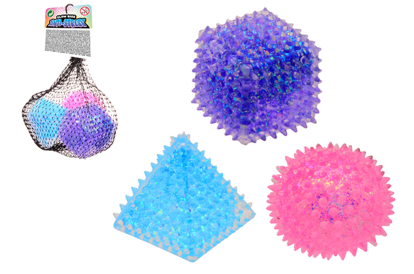 3 Slow Rise glitter vormen in net 24622