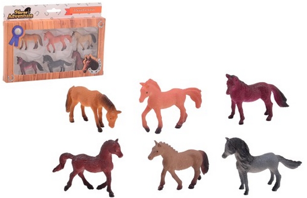 6 paarden in doos 2 ass. 27717