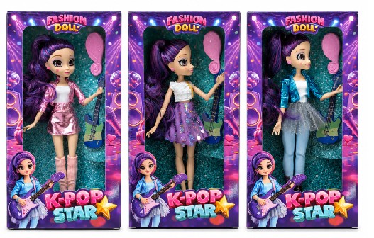 K-pop meiden pop 27 cm. 3 ass. 27749