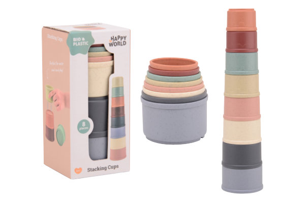 Happy w. bio plastic stapelbekers 22281