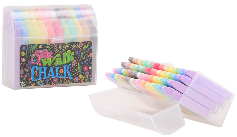 48x stoepkrijt in opbergbox 29715