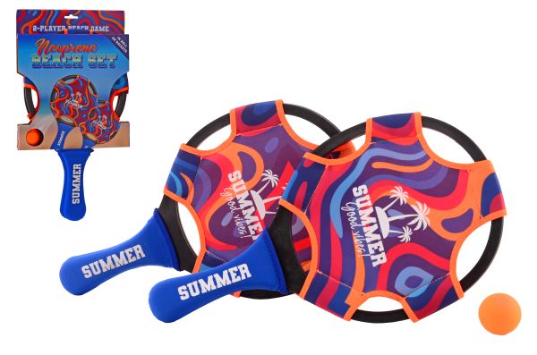 Neoprene beach set met bal in net 29705