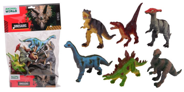 6 dinosaurussen in zak 26778